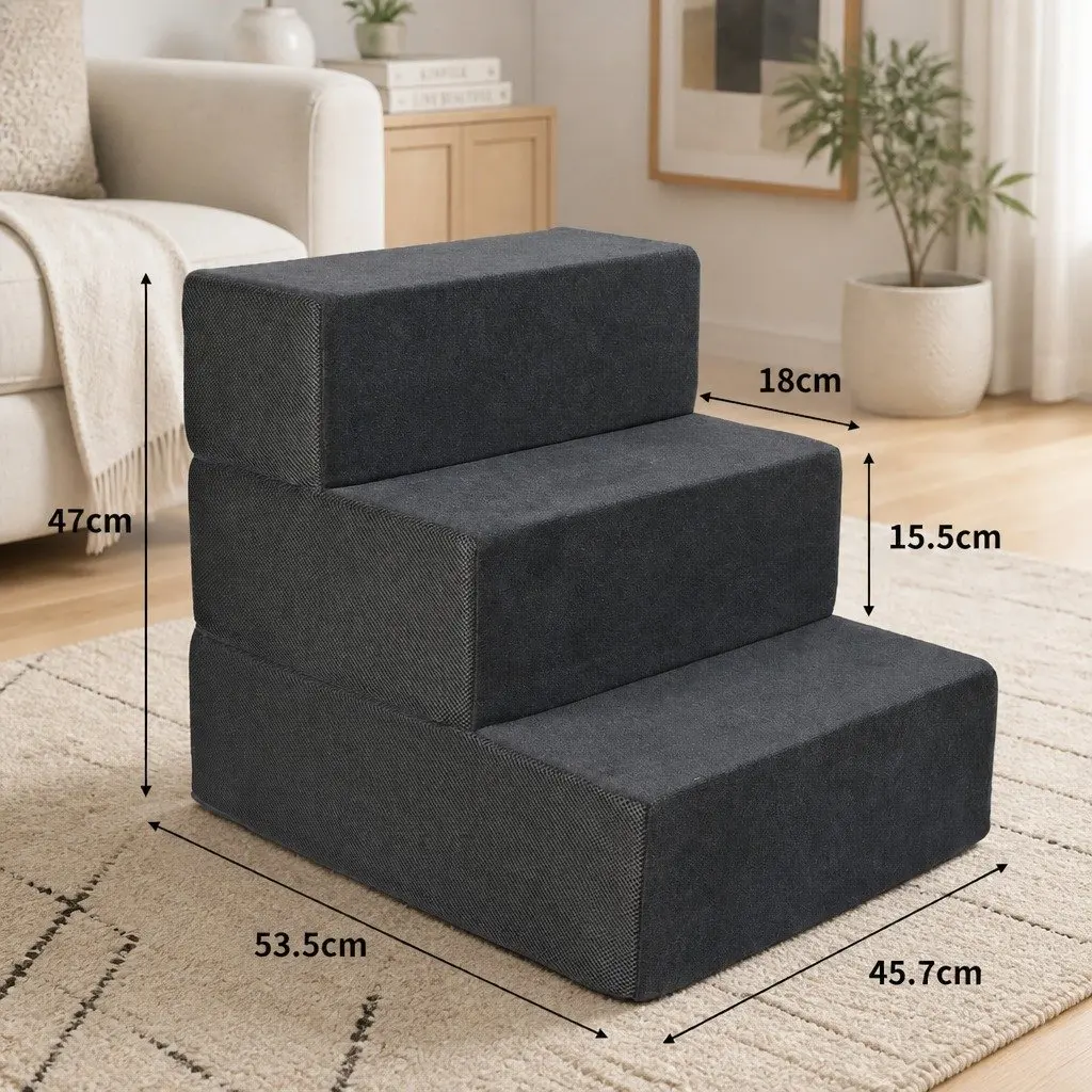 Pet Stairs Adjustable Height Multi-Steps Anti-Slip Climb Helper