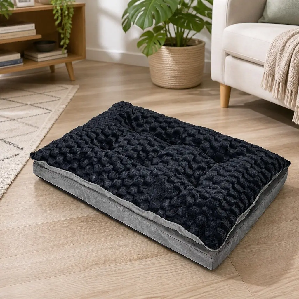Pet Bed Large Calming Mattress Memory Foam Plush Soft Comfortable Dog Cat Rest