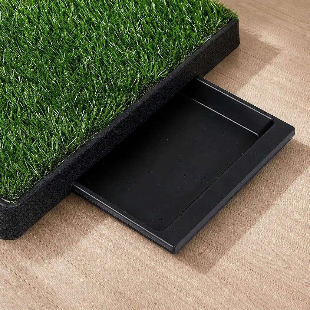 Indoor Dog Potty Training Grass Mat System with Drainage Tray 59cm x 46cm