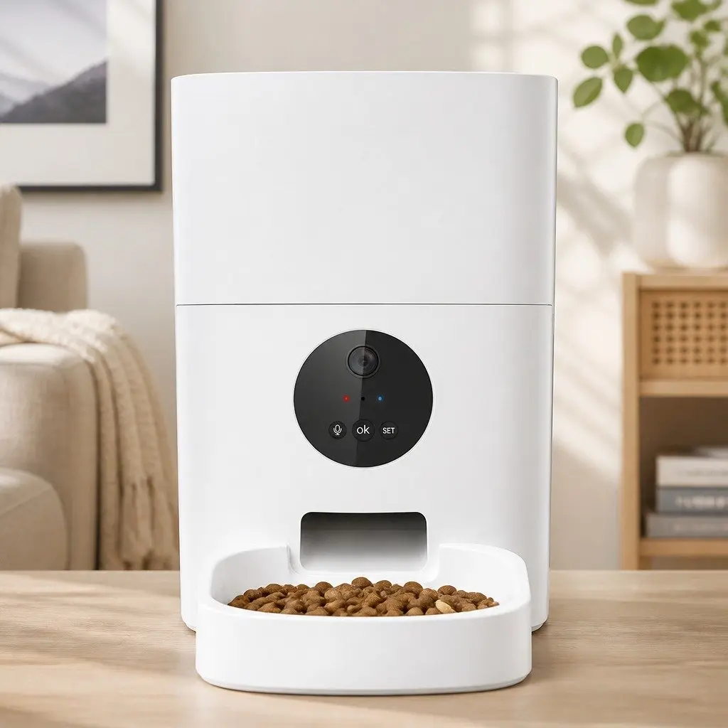 Pet Automatic Feeder 6L with HD Camera Two-Way Audio WiFi App Control