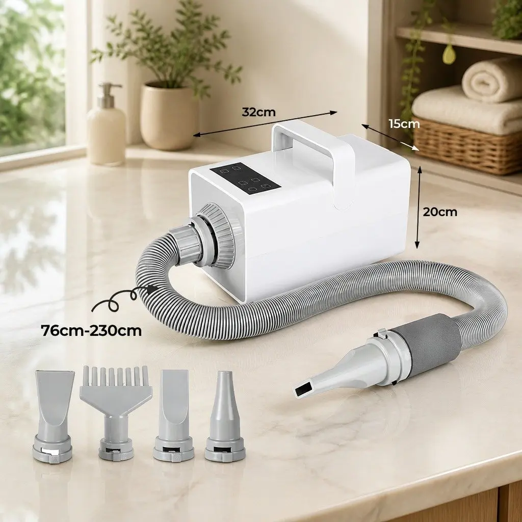 Pet Hair Dryer Anion Wind Control Adjustable Temperature 3200W