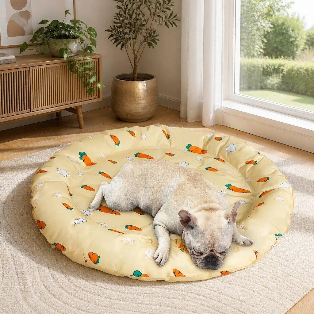 Large Self-Cooling Gel Mat for Pets Lightweight Portable Bolster Bed