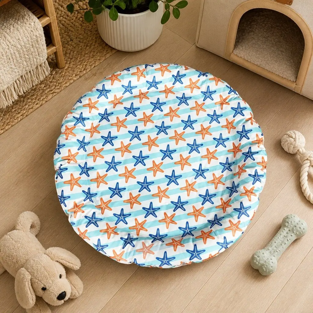 Large Waterproof Self-Cooling Gel Pet Mat with Bolster for Dogs and Cats Portable Scratch Resistant