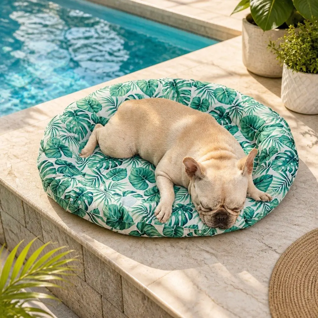 Pet Cooling Mat Self-Cooling Gel Large 60cm Bolster Bed