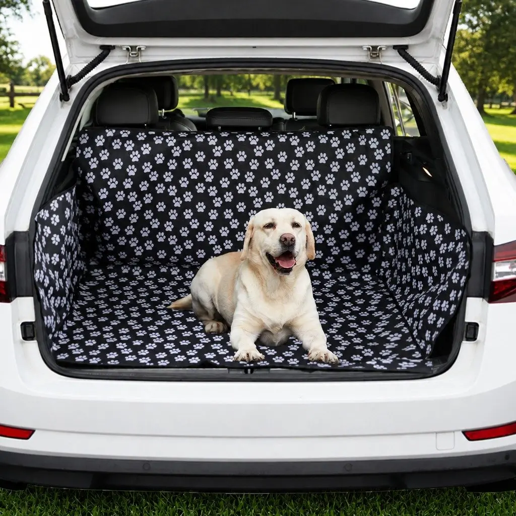 Car Seat Hammock Cover Waterproof Oxford Fabric Non-Slip Anti-Skid 105cm x 155cm Black