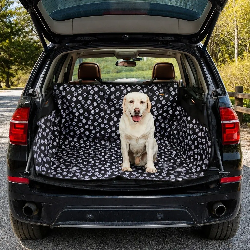 Car Seat Hammock Cover Waterproof Oxford Fabric Non-Slip Anti-Skid 105cm x 155cm Black