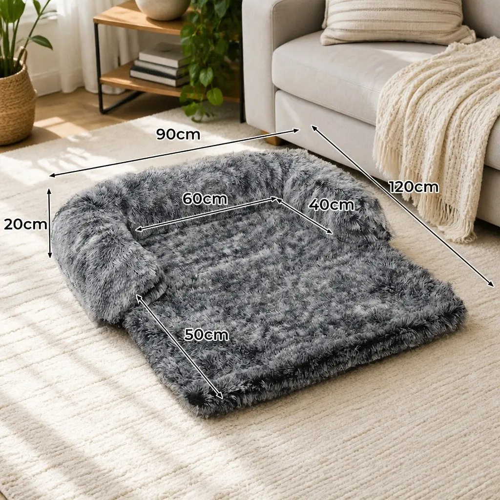 Pet Sofa Cover Protector Extra Large Machine Washable Plush Charcoal