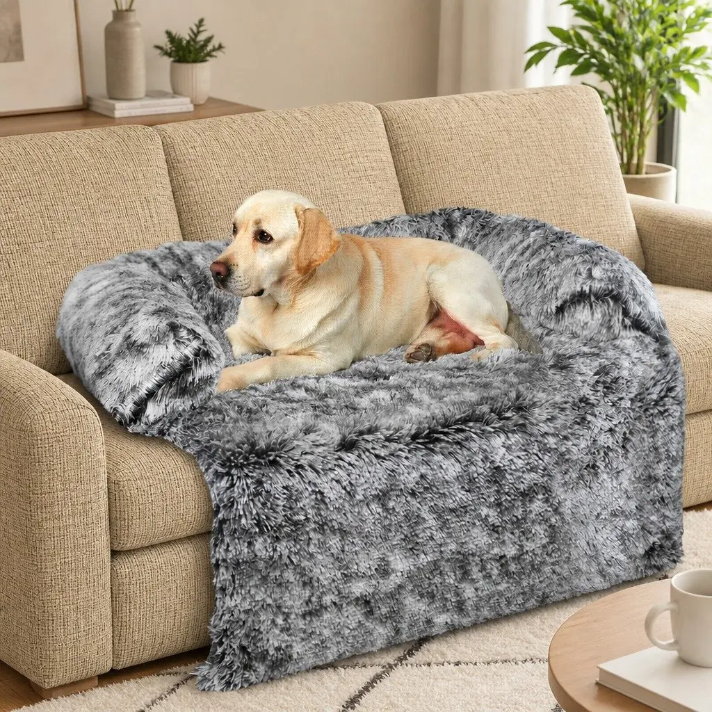 Pet Sofa Cover Protector Extra Large Machine Washable Plush Charcoal