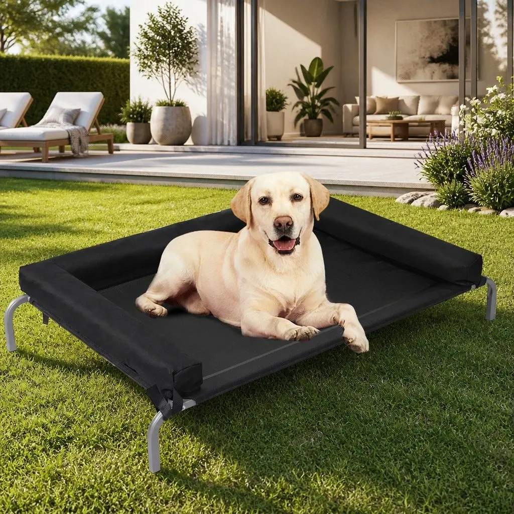 Elevated Pet Bed Large Outdoor Indoor Raised Trampoline Mesh