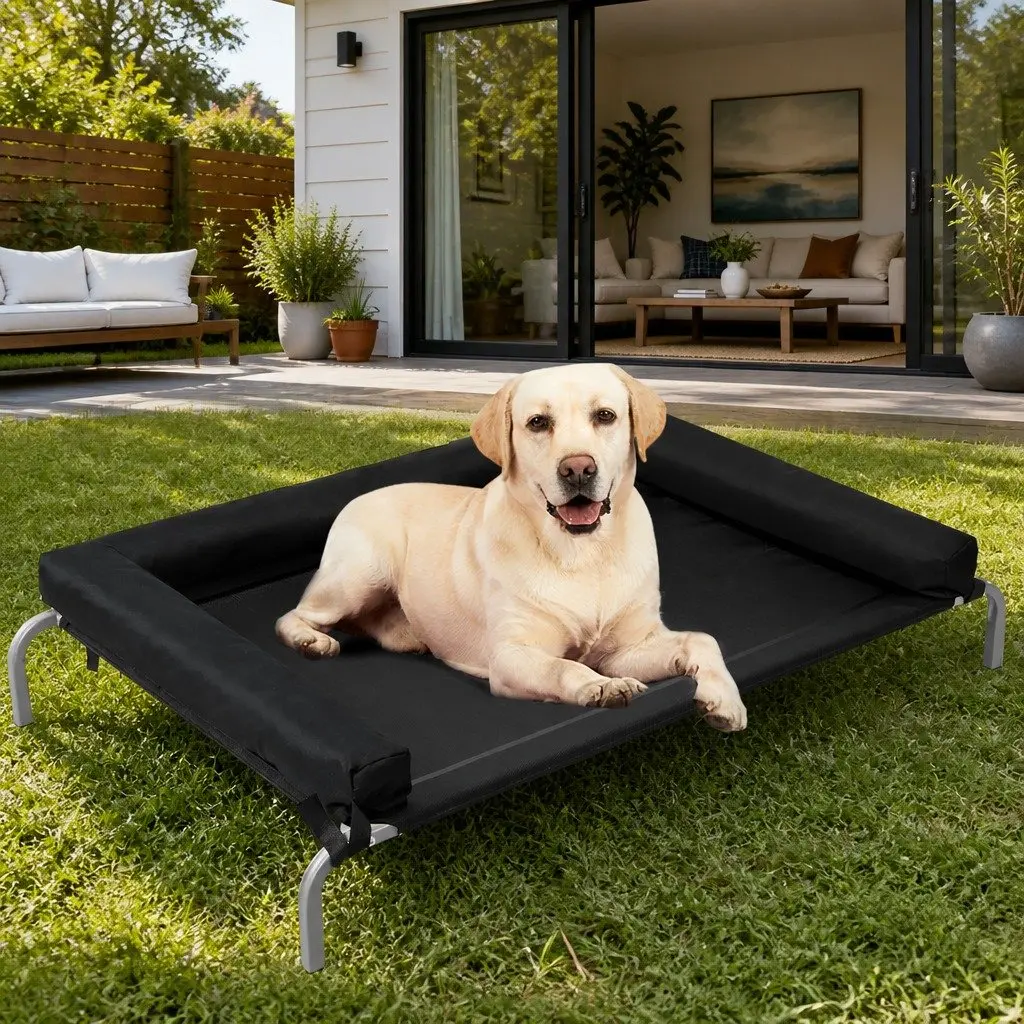 Medium Elevated Pet Bed Breathable Mesh Raised Trampoline for Dog Cat Outdoor