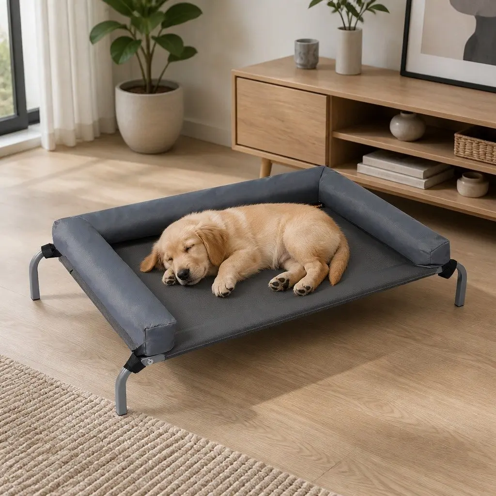 Elevated Pet Bed Dog Cat Medium Raised Outdoor Indoor Trampoline Mesh Breathable