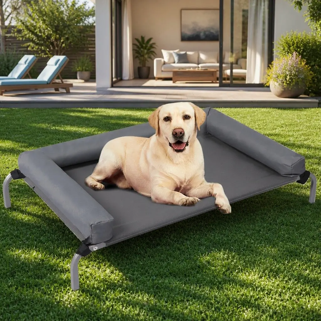 Elevated Pet Bed Dog Cat Medium Raised Outdoor Indoor Trampoline Mesh Breathable