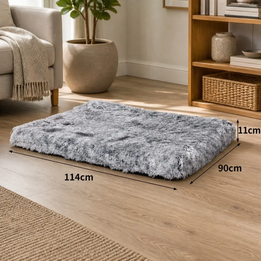 Memory Foam Pet Bed Cushion Orthopaedic Large Dog Cat Calming Mat Washable Charcoal