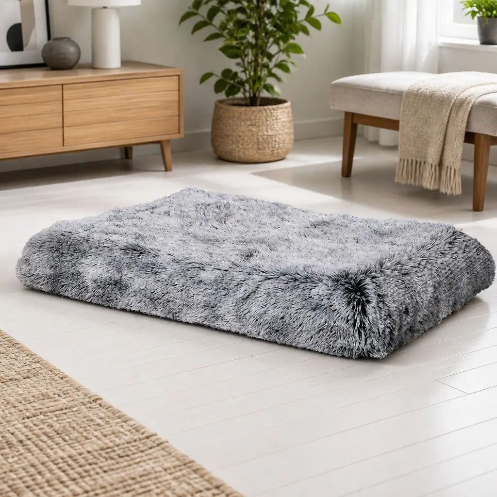 Dog Pet Bed Orthopedic Memory Foam Medium Charcoal Washable Cushion