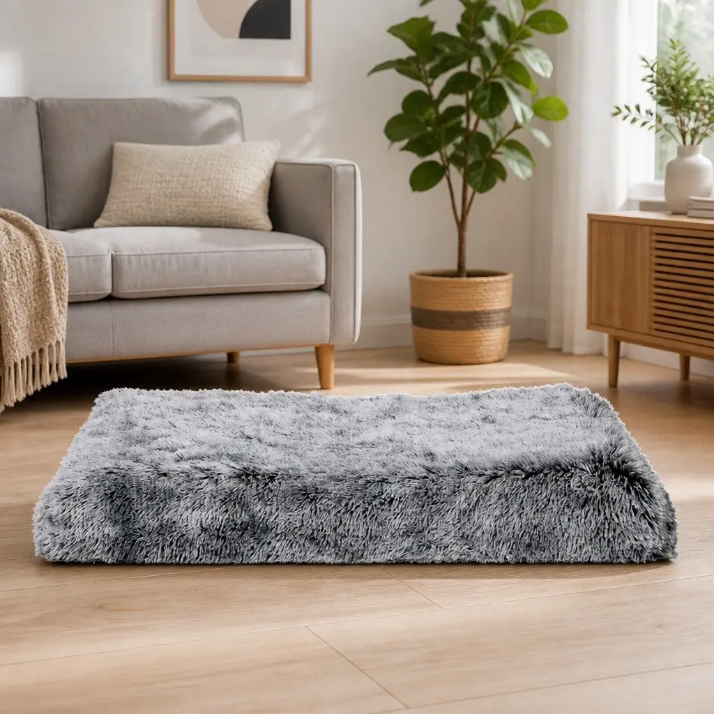 Dog Pet Bed Orthopedic Memory Foam Medium Charcoal Washable Cushion