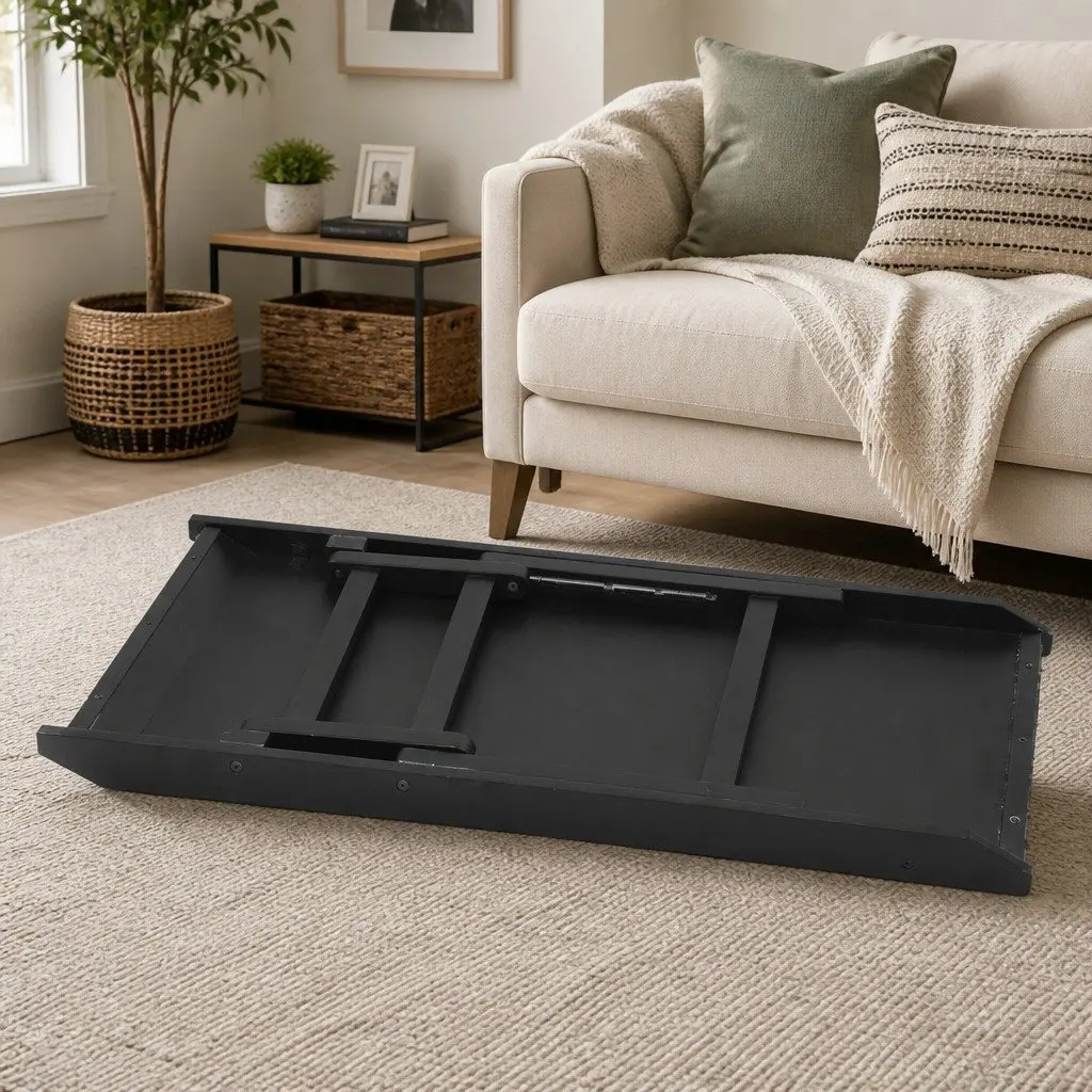 Adjustable Pet Ramp Folding Portable Non-Slip Black