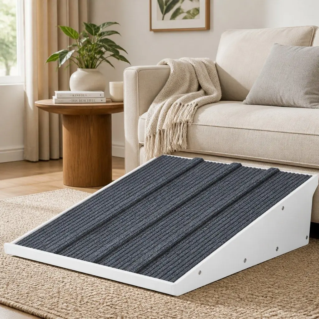 Adjustable Pet Ramp Portable Foldable Dog Stair Indoor Outdoor 3 Height Settings