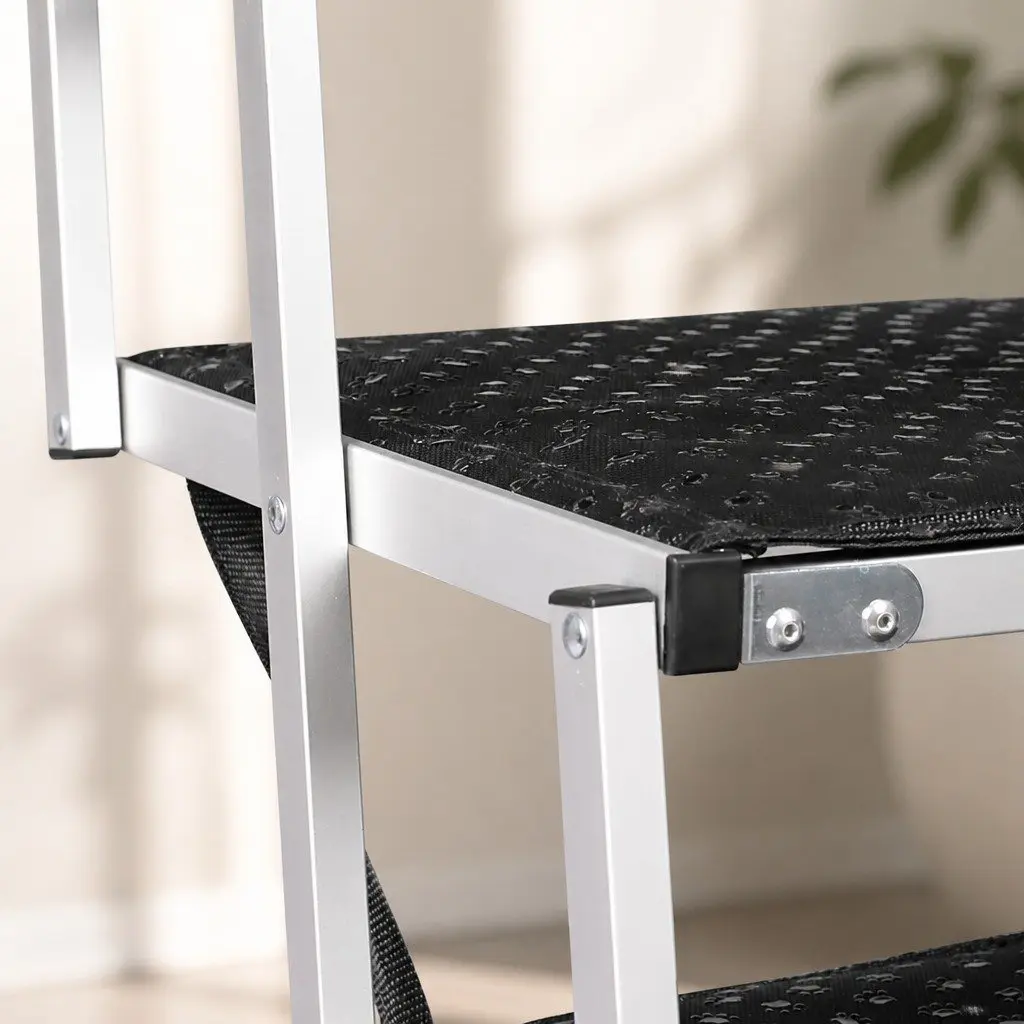 Pet Ramp Adjustable Height 5 Steps Foldable Portable Carry Handle