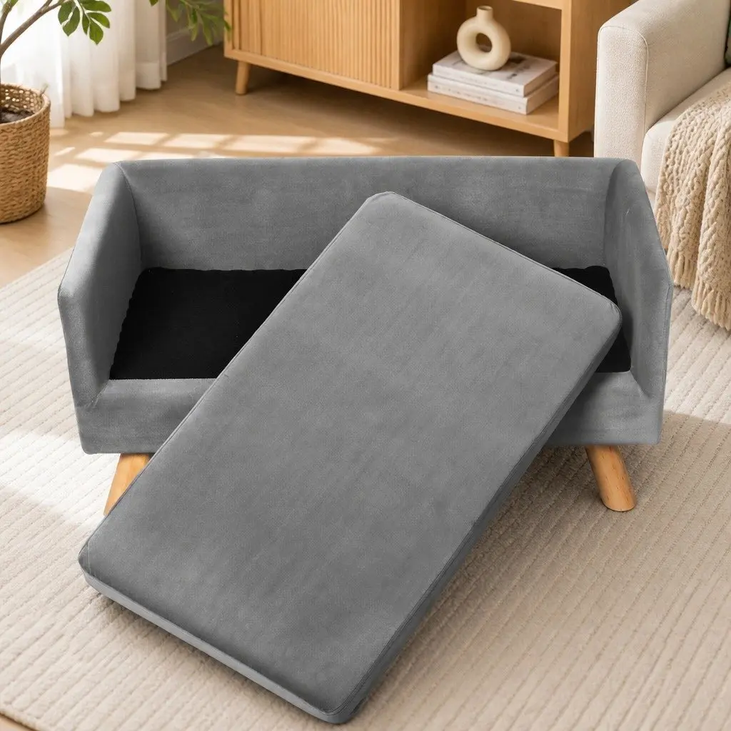 Pet Sofa Bed Dog Lounge Elevated Warm Soft Couch Small Medium Breeds Modern