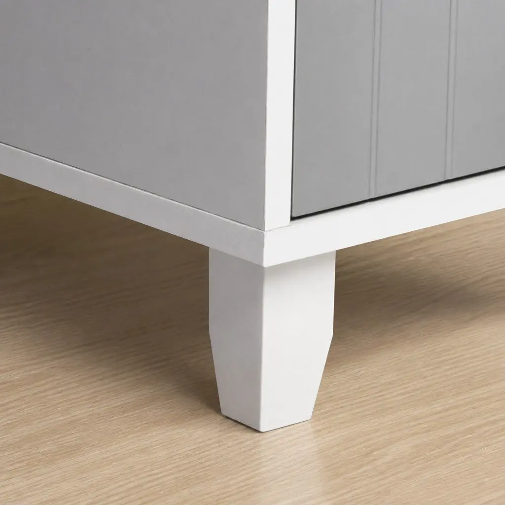 Cat Litter Box Enclosure Cabinet Wooden Furniture Grey 91cm W x 50cm D x 51cm H