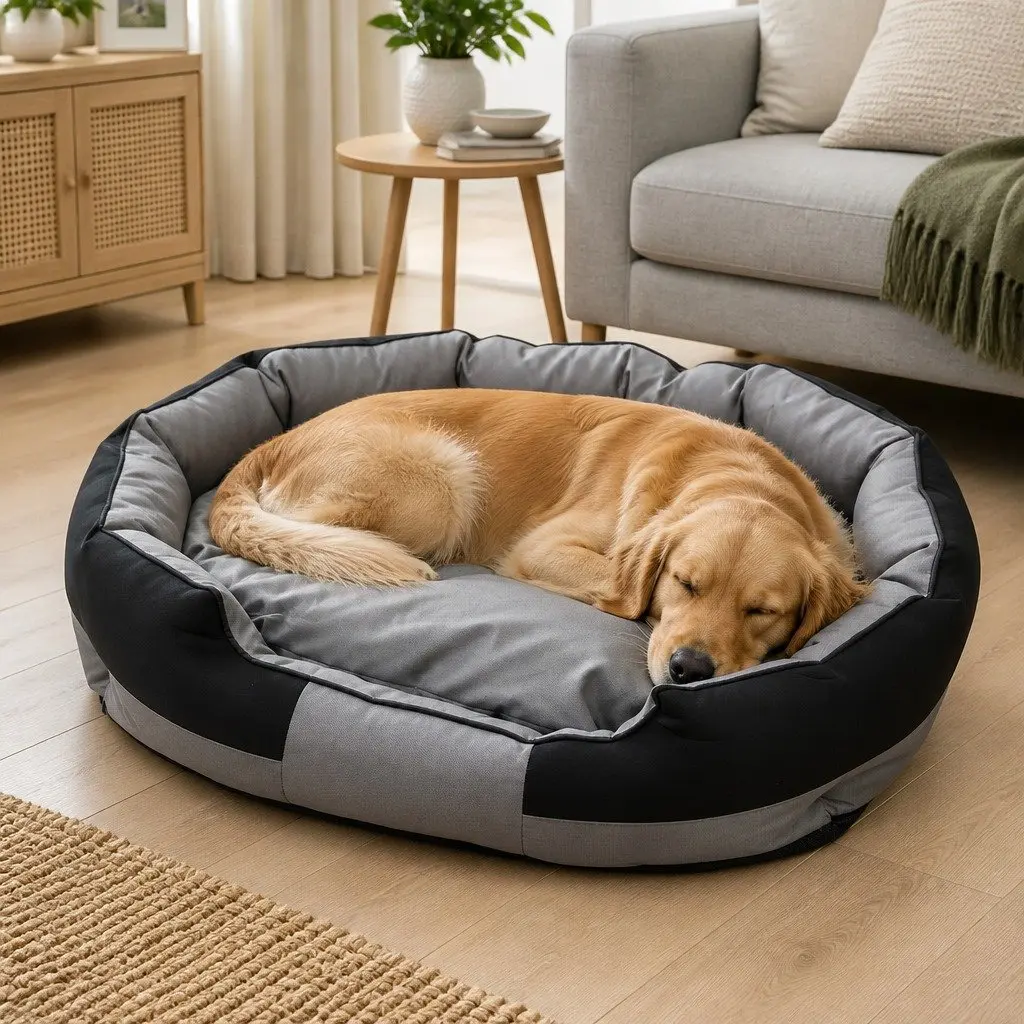 Large Waterproof Dog Calming Bed Removable Cover Orthopedic Memory Foam