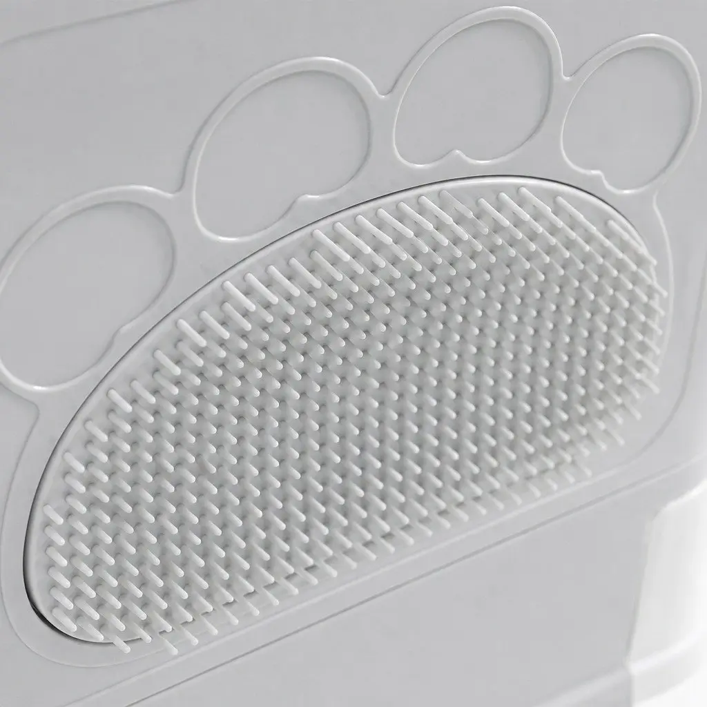 Foldable Cat Litter Box Enclosed Entry Exit Door Removable Drawer Shovel Grey