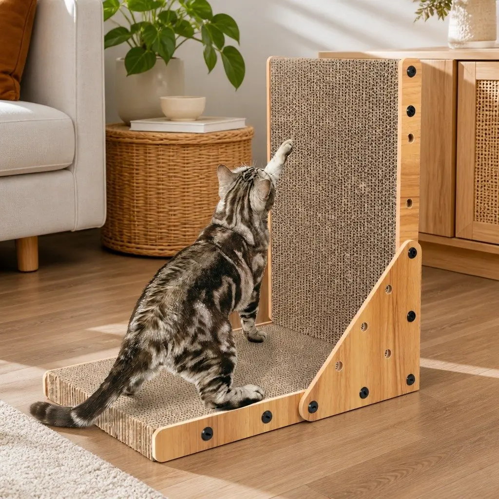 Cat Scratching Board Cardboard Scratcher 40cm L x 25cm W x 43.5cm H