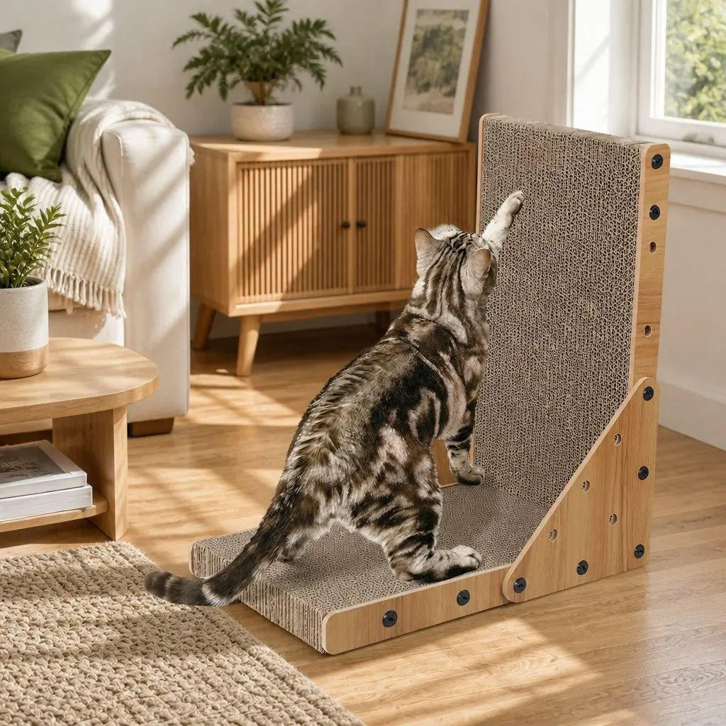 Cat Scratching Board Cardboard Scratcher 40cm L x 25cm W x 43.5cm H