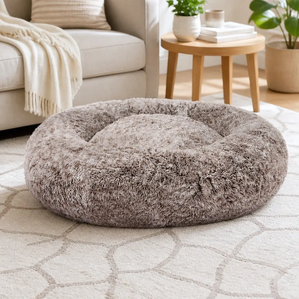 Human Size Pet Bed 1.8m Fluffy Nap Bed Faux Fur Floor Lounger Removable Cover