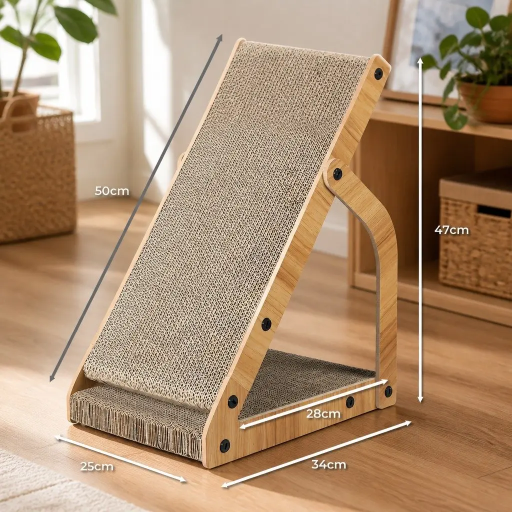 Cat Scratching Board Cardboard Scratcher 34cm x 25cm x 47cm
