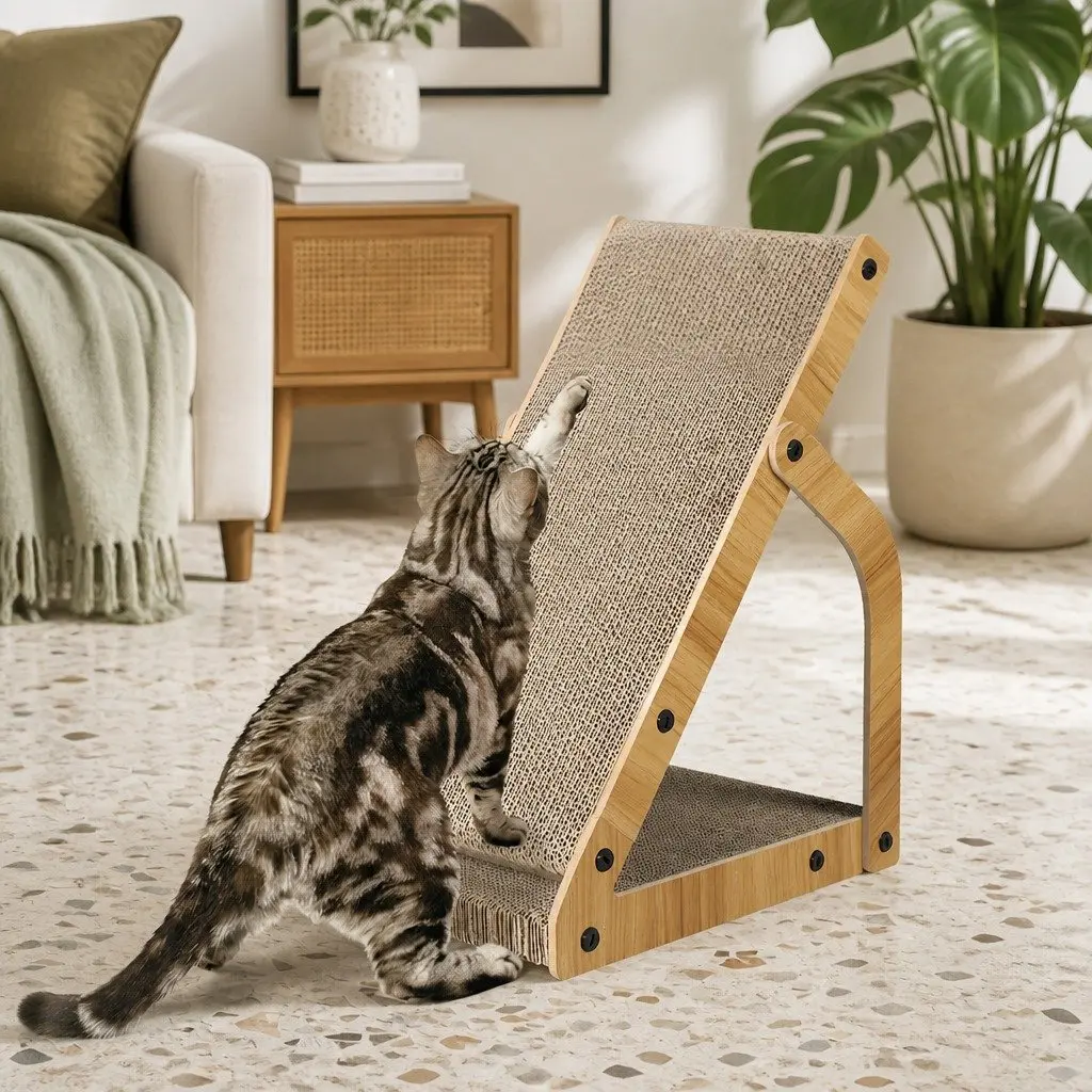 Cat Scratching Board Cardboard Scratcher 34cm x 25cm x 47cm