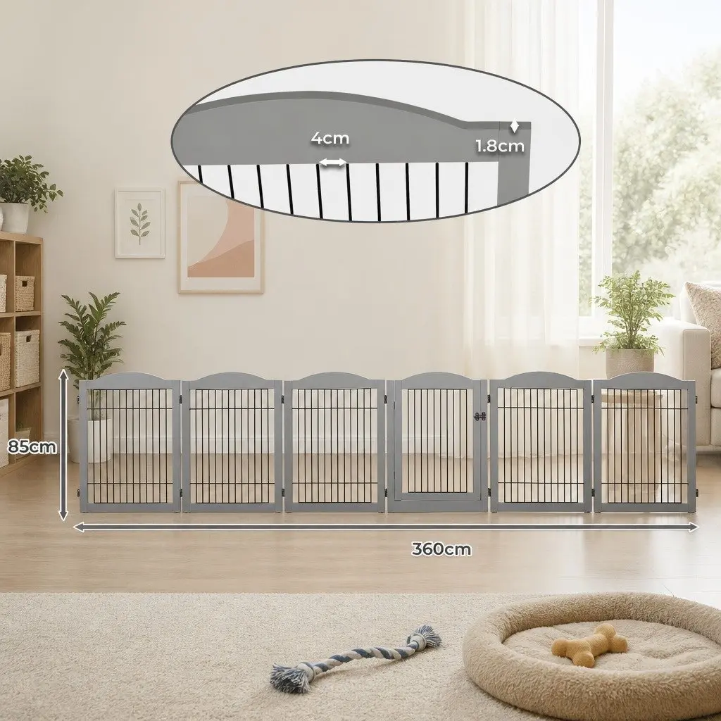 Pet Dog Playpen Puppy 6 Panels Portable Foldable Safe Enclosure Indoor Outdoor