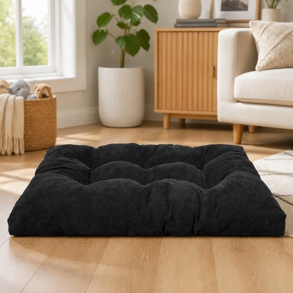 Pet Calming Bed Dog Cat Cushion Medium 78cm Machine Washable Tufted Cushion