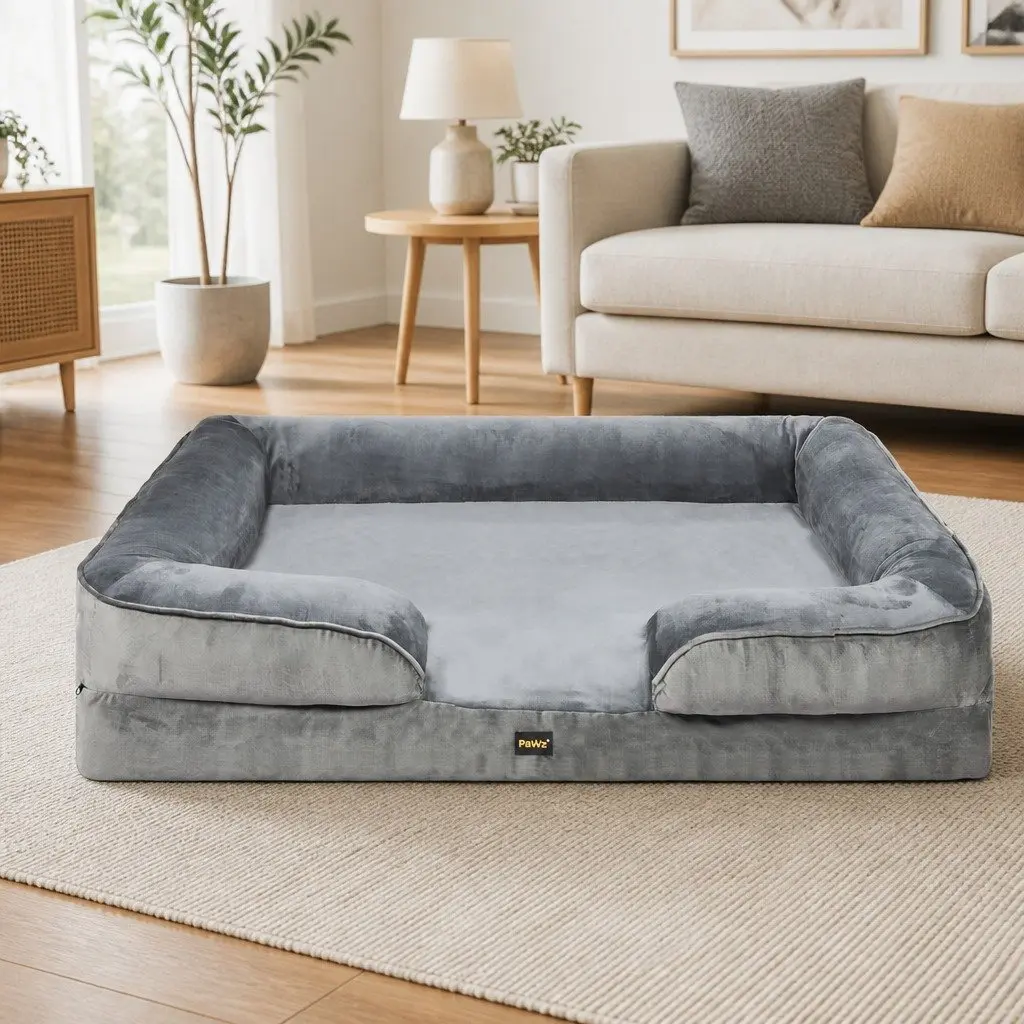 Memory Foam Pet Sofa Bed Cushion Large Dogs Cats Orthopedic Support Washable
