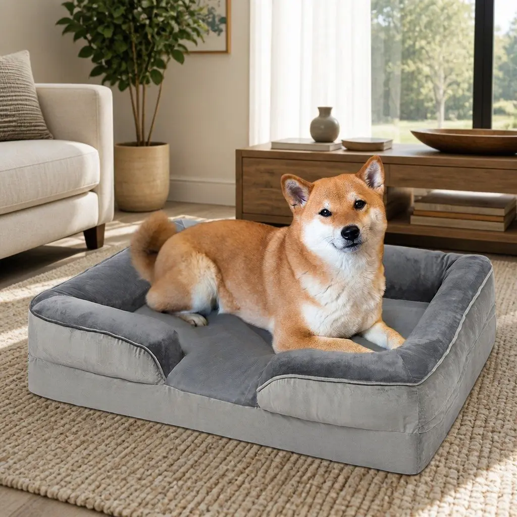 Memory Foam Pet Sofa Bed Cushion Large Dogs Cats Orthopedic Support Washable