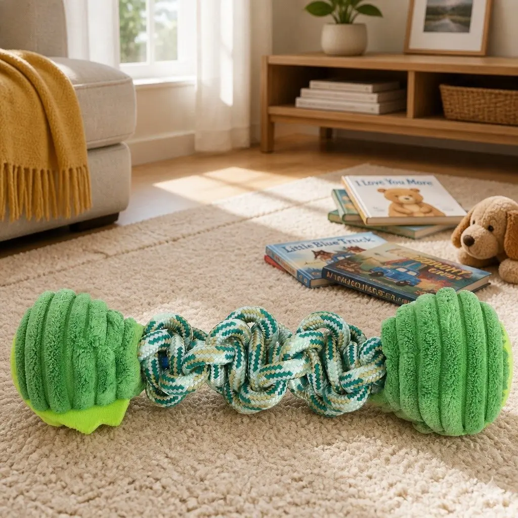 Dog Chew Toys Set Squeaky Rope Frisbee 6 Piece