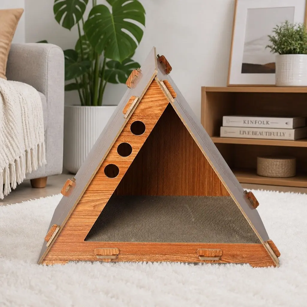 Cat Scratching Board Cardboard Corrugated Lounger Bed Furniture Protection Post