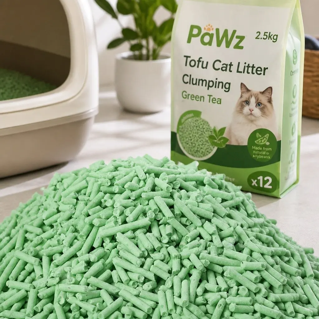 Tofu Cat Litter Clumping Biodegradable Green Tea Scent 2.5kg