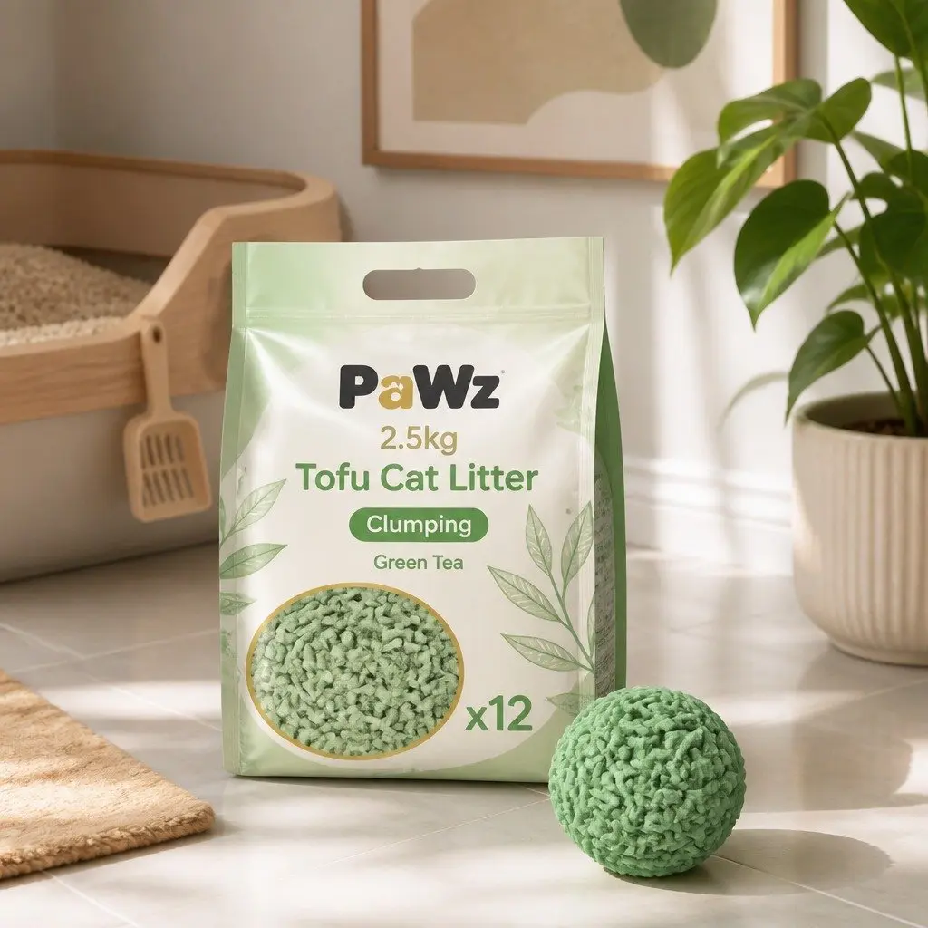 Tofu Cat Litter Clumping Biodegradable Green Tea Scent 2.5kg