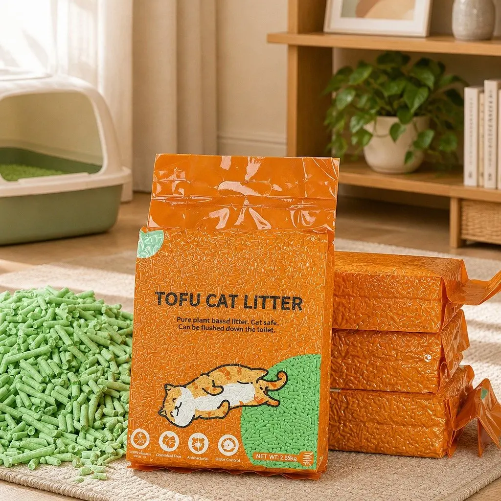 Tofu Cat Litter Clumping Biodegradable Green Tea Scent 2.5kg