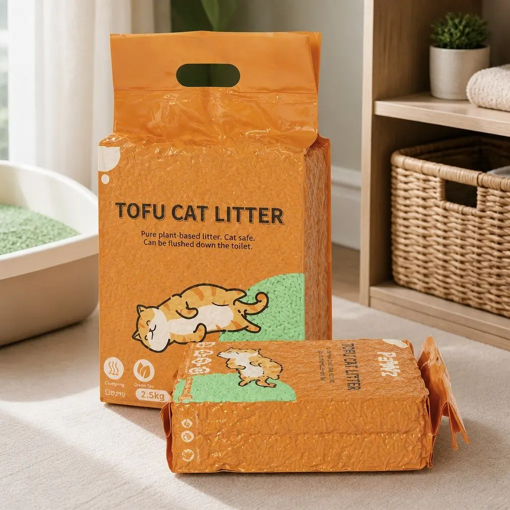 Tofu Cat Litter Clumping Biodegradable 2.5kg Green Tea Scented