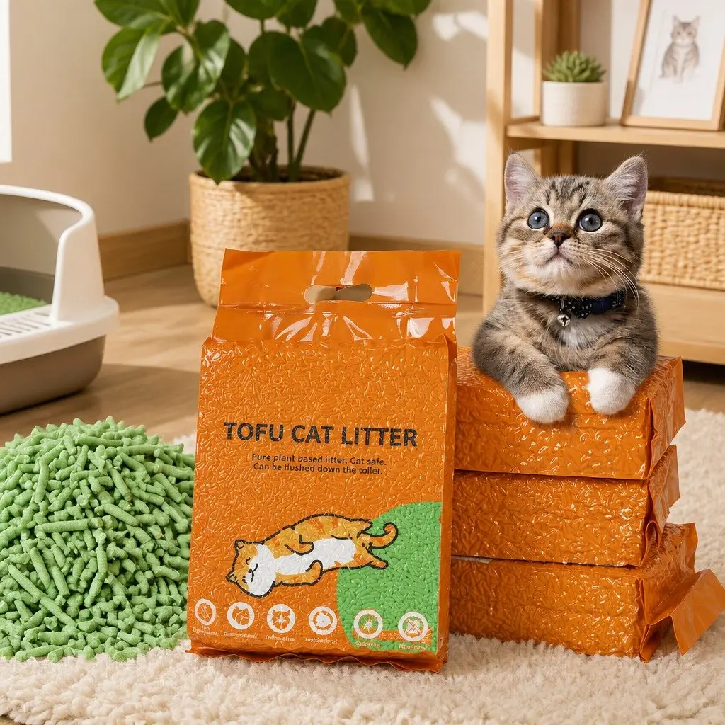 Tofu Cat Litter Clumping Biodegradable 2.5kg Green Tea Scented
