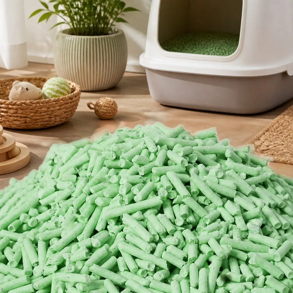 Biodegradable Tofu Cat Litter Clumping Green Tea Scent 2.5kg