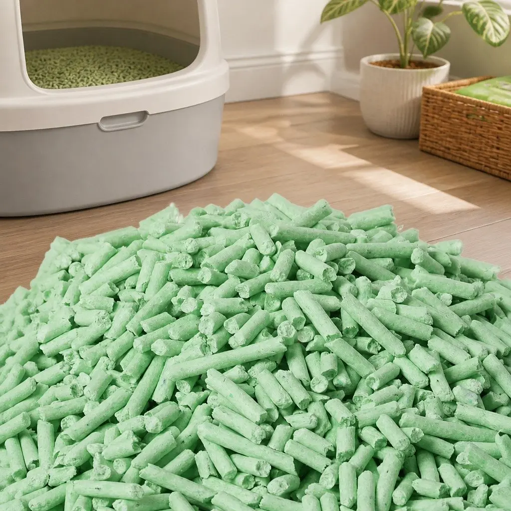Tofu Cat Litter Clumping Green Tea Odour Control Biodegradable 2.5kg