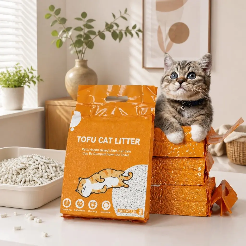 Tofu Cat Litter Natural Biodegradable Flushable Clumping 2.5kg