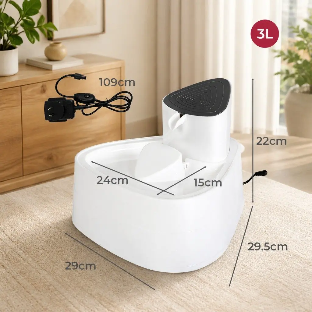 Pet Water Fountain Automatic Drinking Dispenser with Four-stage Filtration System 3L