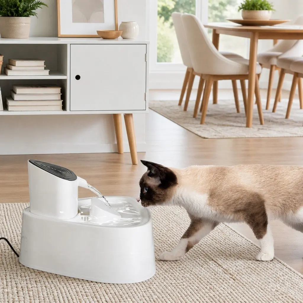Pet Water Fountain Automatic Drinking Dispenser with Four-stage Filtration System 3L