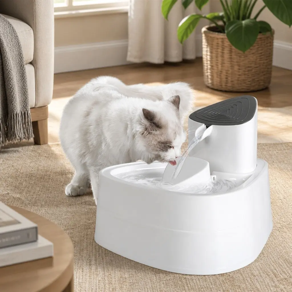 Pet Water Fountain Automatic Drinking Dispenser with Four-stage Filtration System 3L