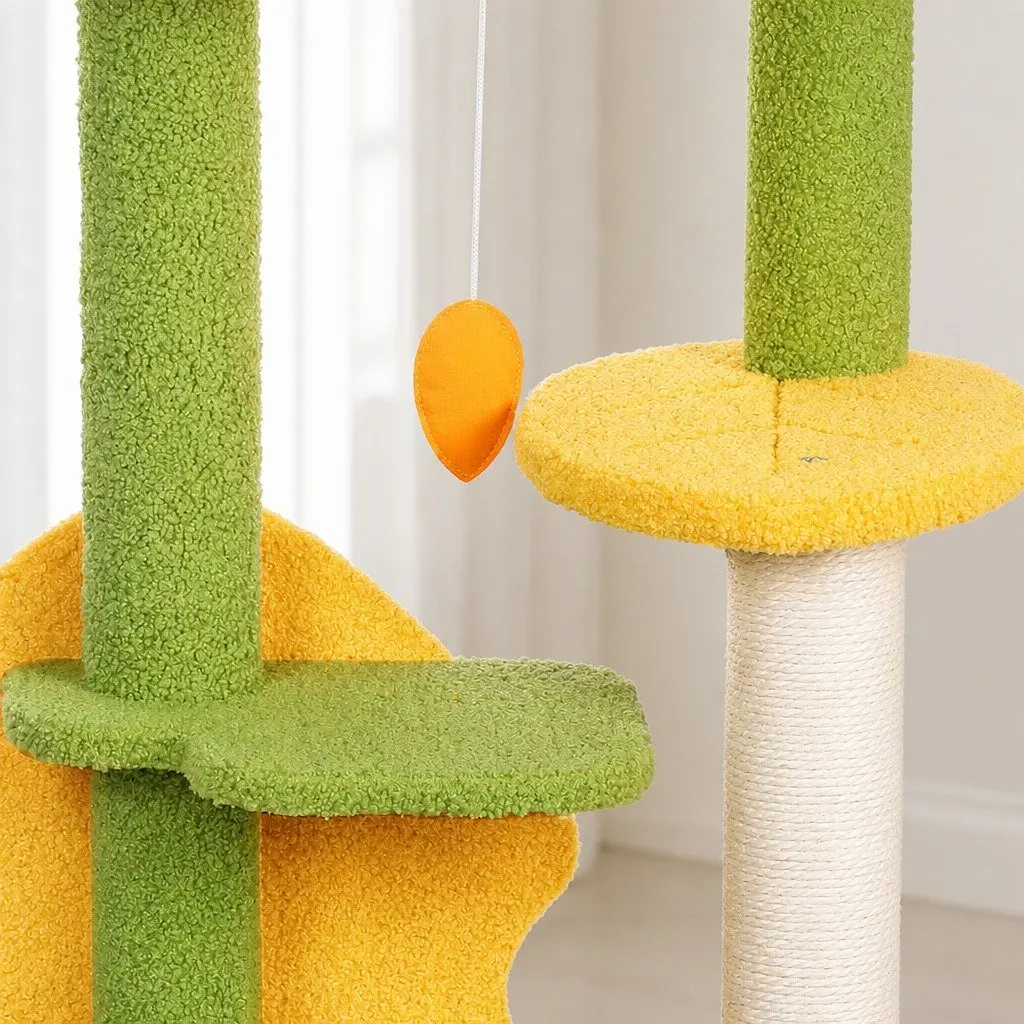 Cat Tree Multi-Level Scratching Climbing Tower 48cm L x 40cm W x 100cm H
