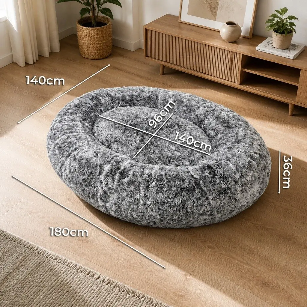 Memory Foam Floor Bed Cushion Charcoal Adult Size Removable Cover